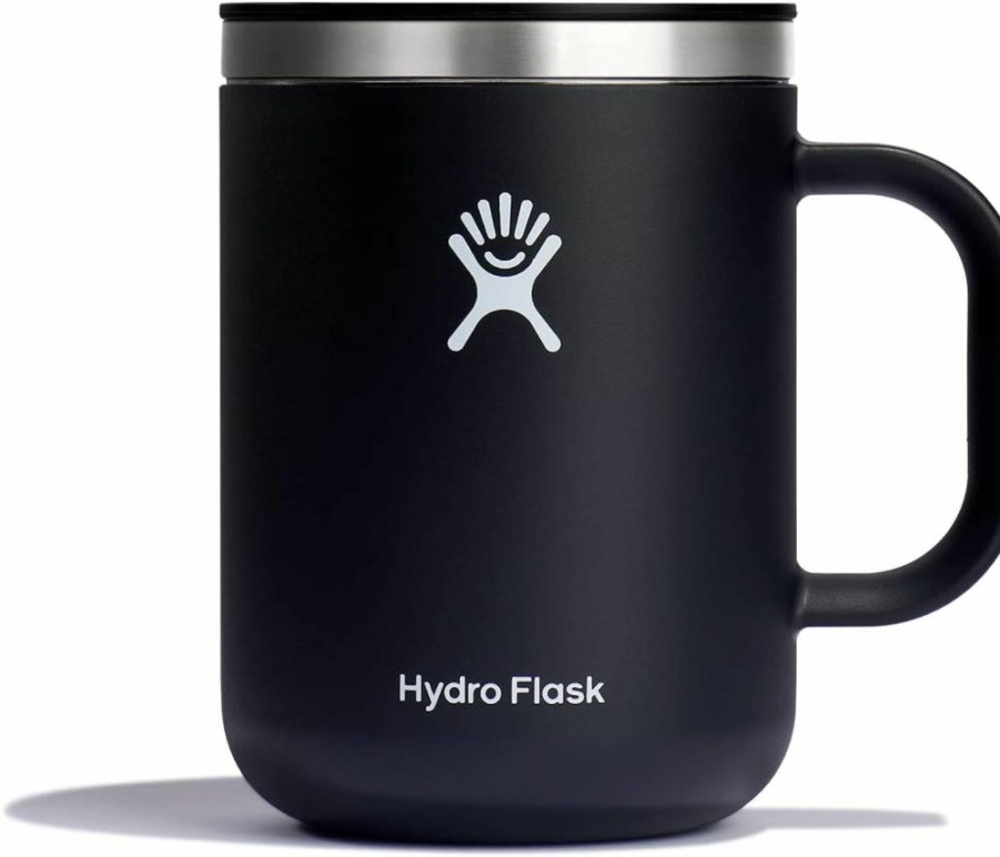 Hydro Flask 24 Oz Insulated Travel Mug with Handle - Lightweight Stainless Steel, Leak-Proof Lid, Birch Color