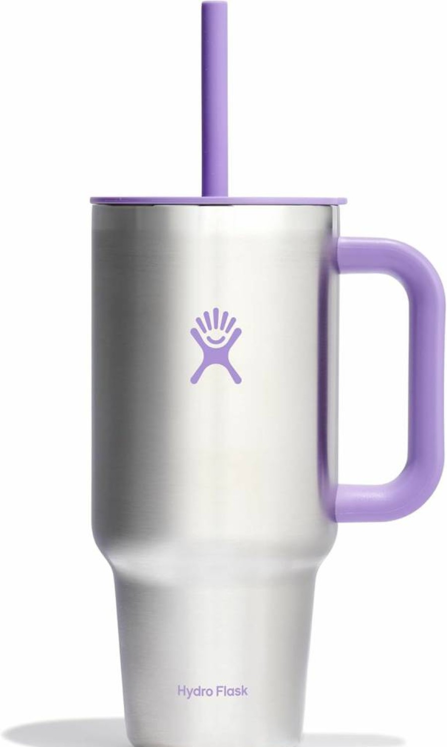 Hydro Flask 24 Oz Insulated Stainless Steel Travel Tumbler with Handle, Leak-Proof Lid and Straw - Aloe Green