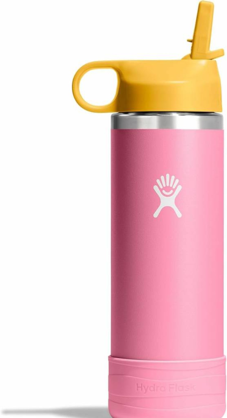 Hydro Flask Kids 18 Oz Insulated Stainless Steel Water Bottle with Straw Cap - Dahlia Color for School